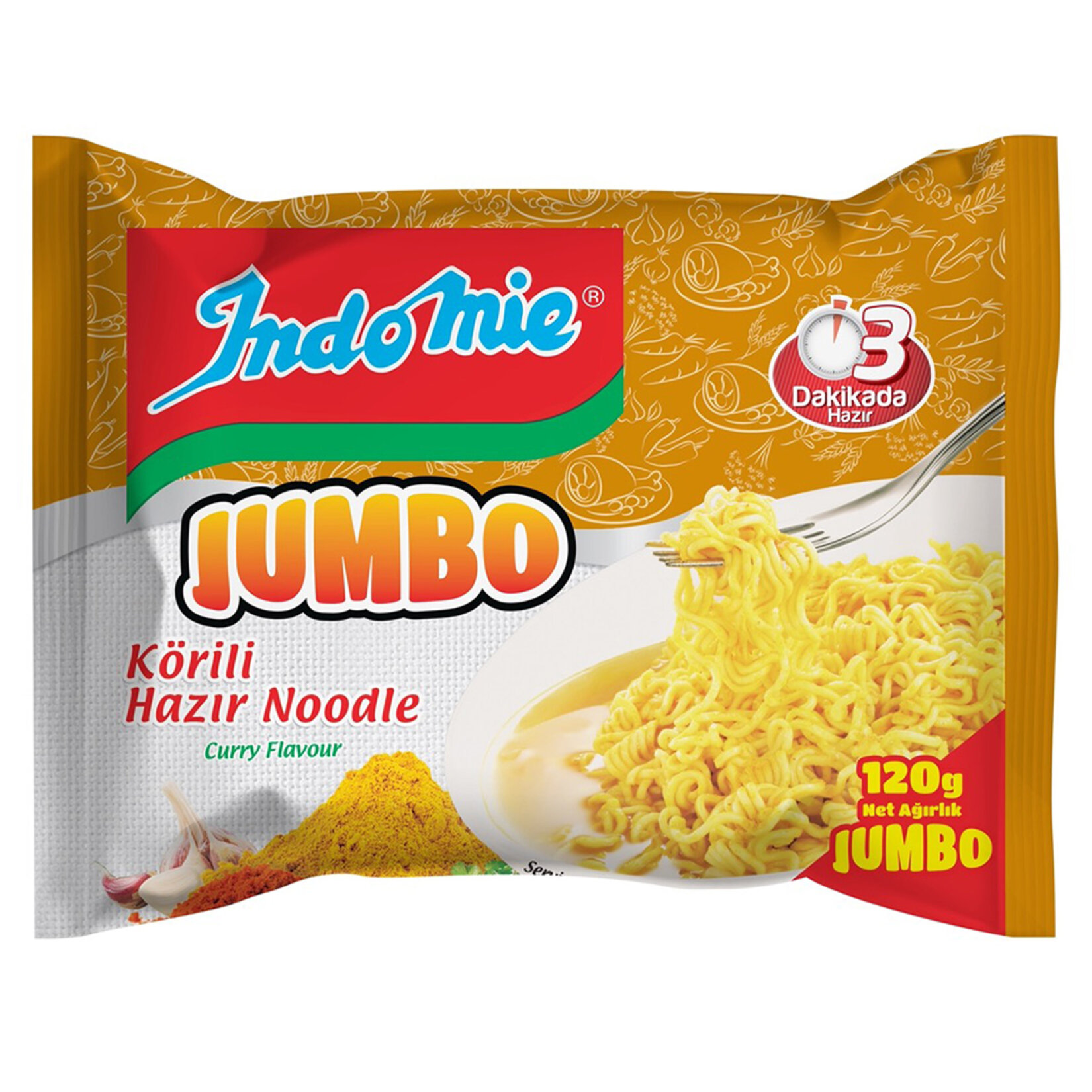 Indomıe Jumbo Körili Hazır Noodle 120 Gr