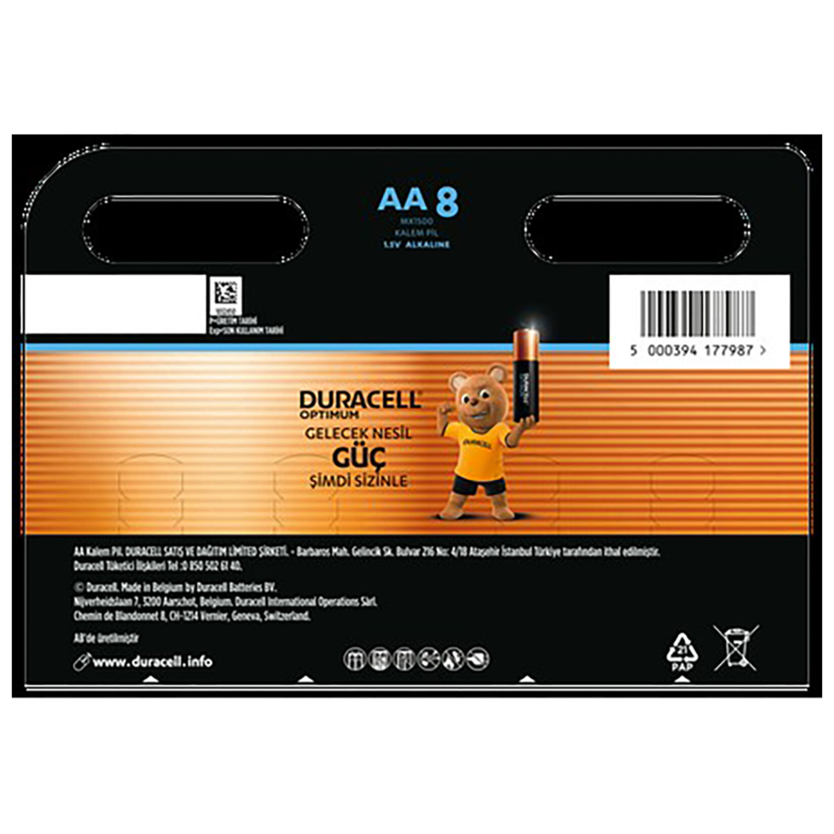 Duracell Optimum Powerboost AA Kalem Pil 8'li - Görsel 2