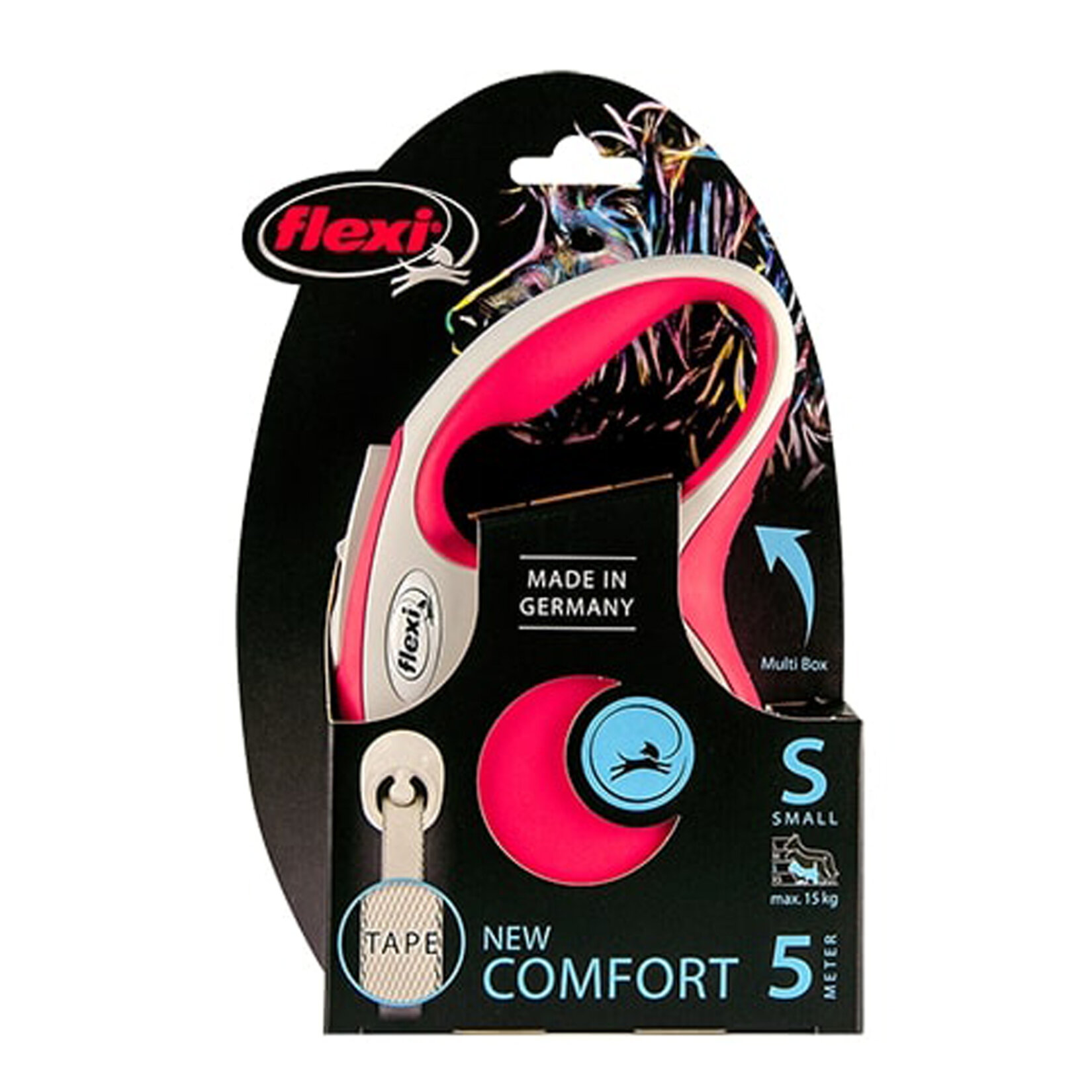 Flexi New Comfort S Beden Kırmızı 5 M Şerit Tasma - Görsel 2