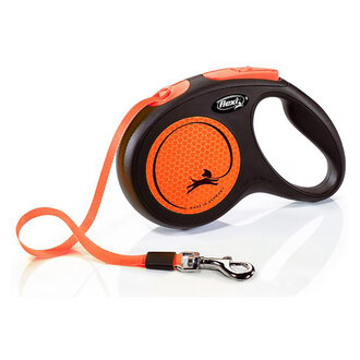 Flexi New Neon M Beden Turuncu 5 M Şerit Tasma