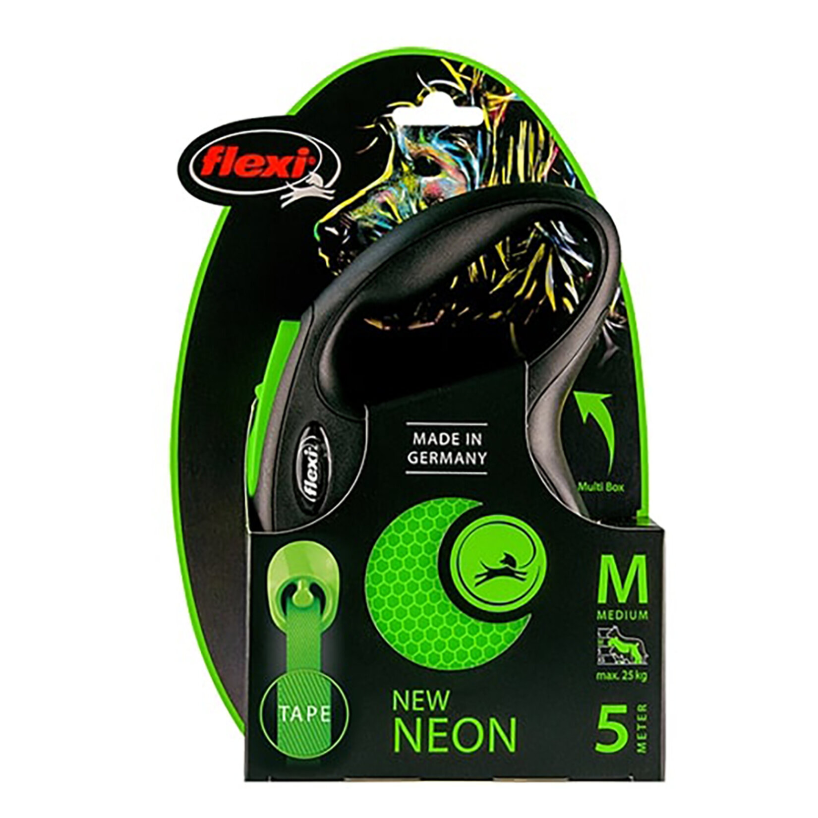 Flexi New Neon M Beden Yeşil 5 M Şerit Tasma - Görsel 2