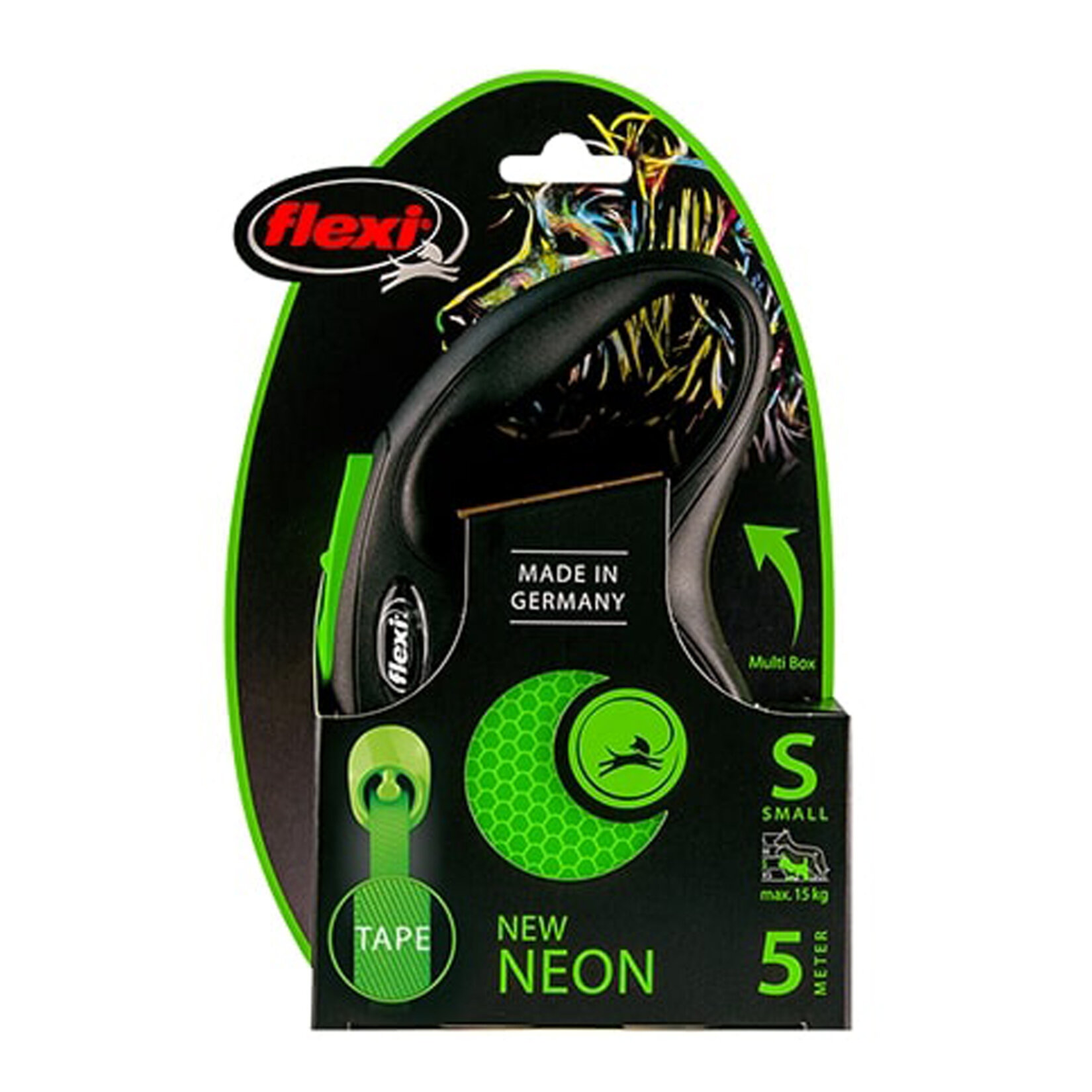Flexi New Neon S Beden Yeşil 5 M Şerit Tasma - Görsel 2