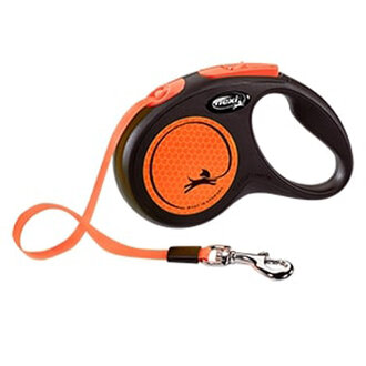 Flexi New Neon S Beden Turuncu 5 M Şerit Tasma