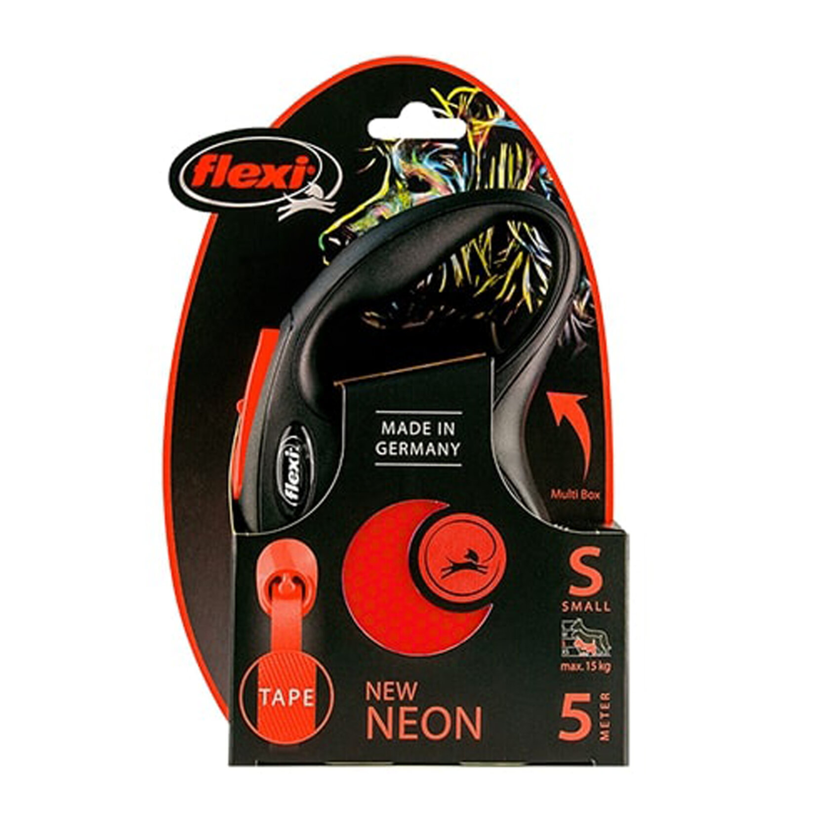 Flexi New Neon S Beden Turuncu 5 M Şerit Tasma - Görsel 2