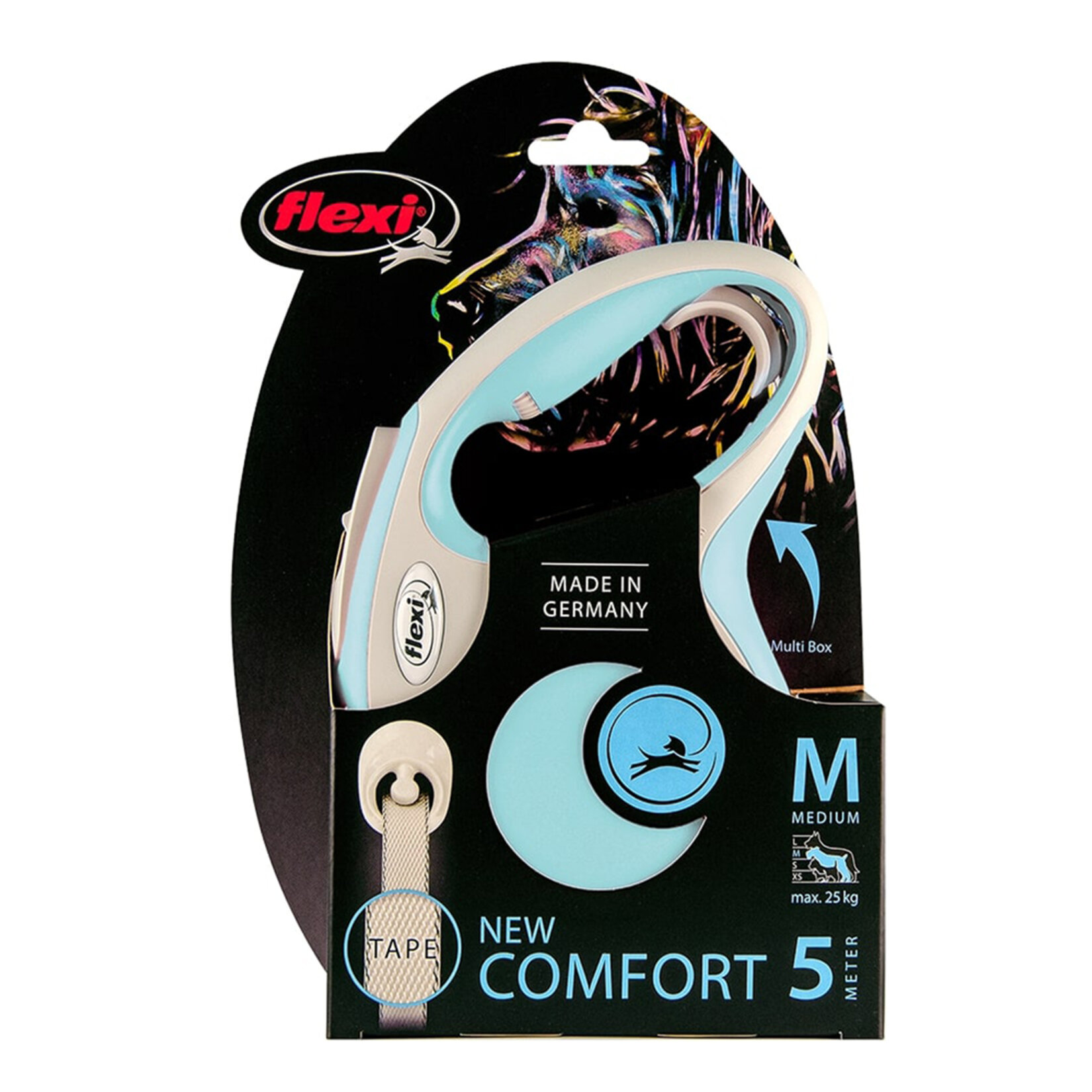 Flexi New Comfort M Beden Açık Mavi 5 M Şerit Tasma - Görsel 2