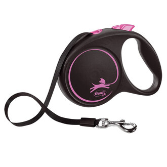 Flexi Black Design Şerit Tasma 5 M Pembe M