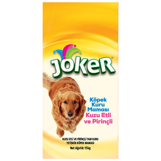Joker Kuzu Etli Pirinçli Tam Kuru Yetişkin Köpek Maması 15 Kg