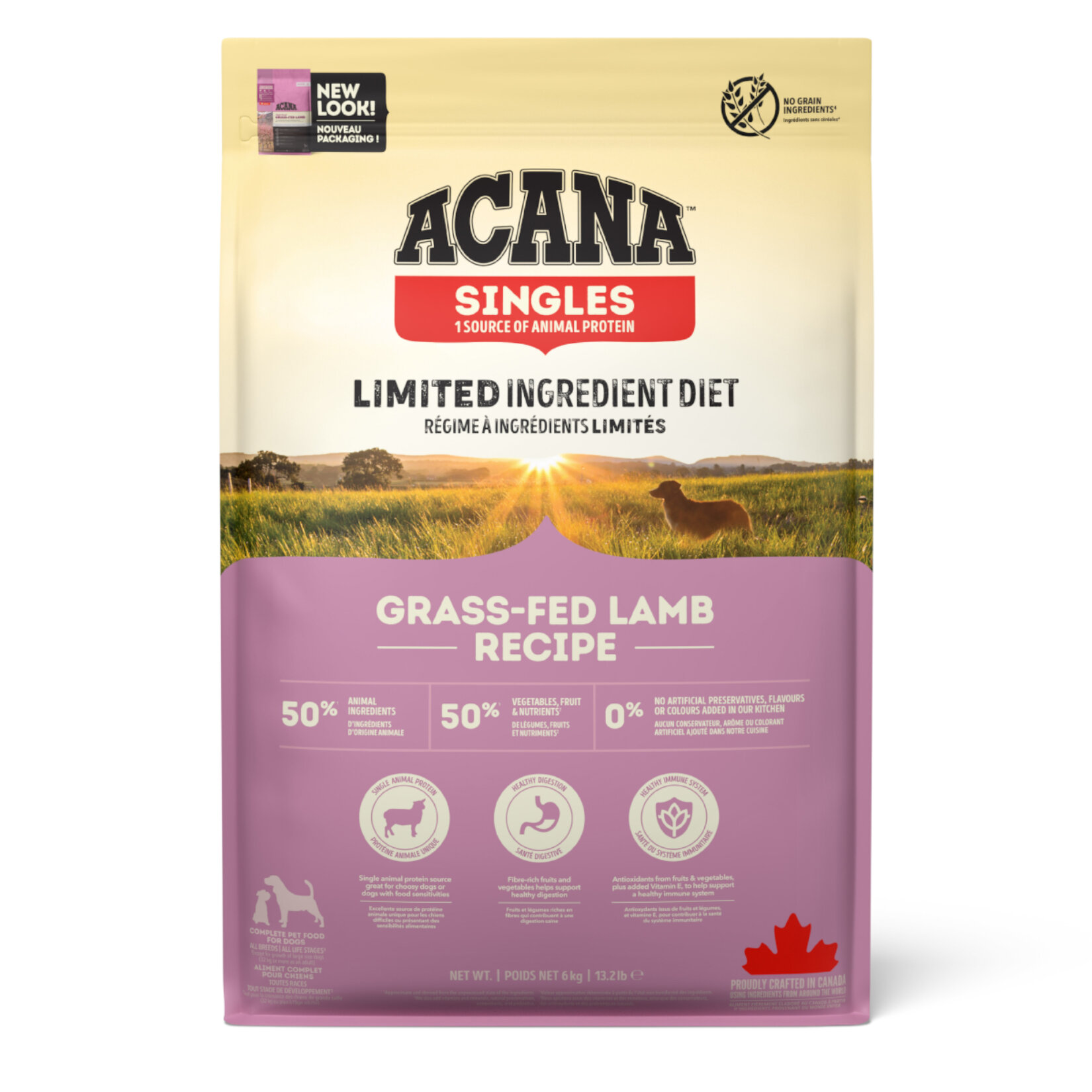 Acana Singles Grass Fed Lamb Köpek Maması 6 Kg - Görsel 1