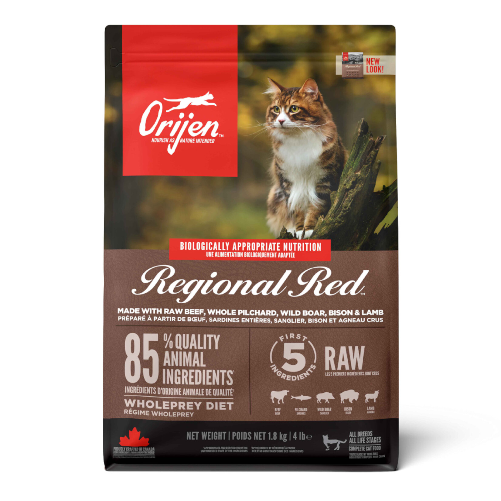 Orijen Regional Red Kedi Maması 1.8 Kg - Görsel 1