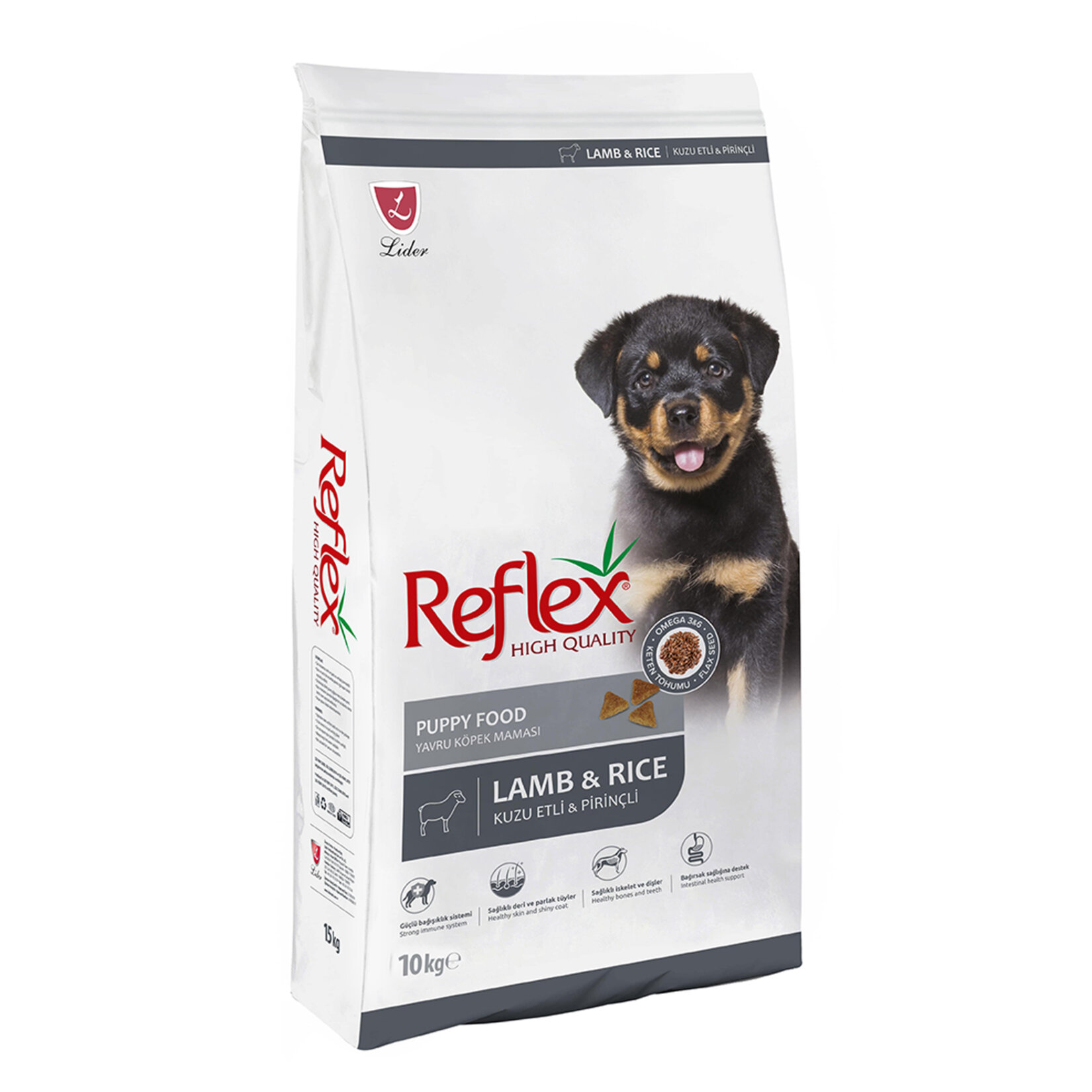 Reflex Kuzulu ve Pirinçli Yavru Köpek Maması 10 Kg