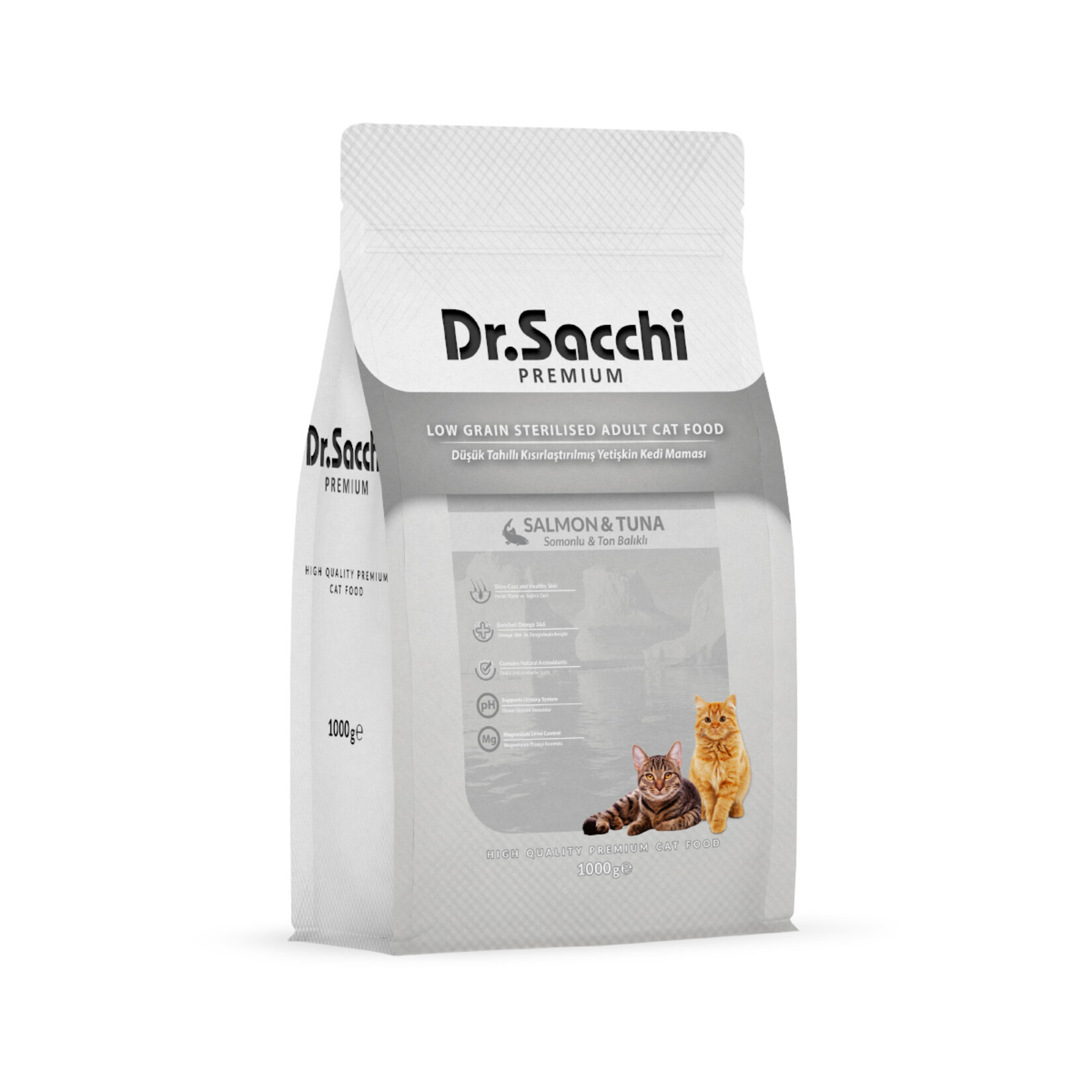 Dr. Sacchi Premium Somon Ton Balıklı Kedi Maması 1 Kg