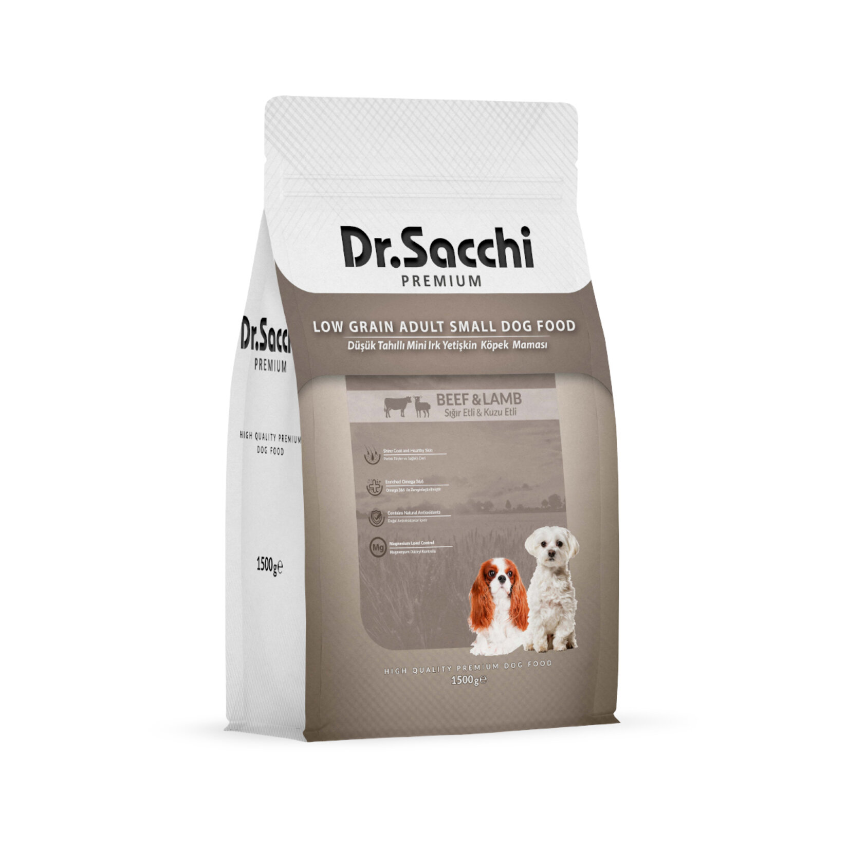 Dr. Sacchi Sığır - Kuzu Etli Yetişkin Köpek Maması 1.5 Kg