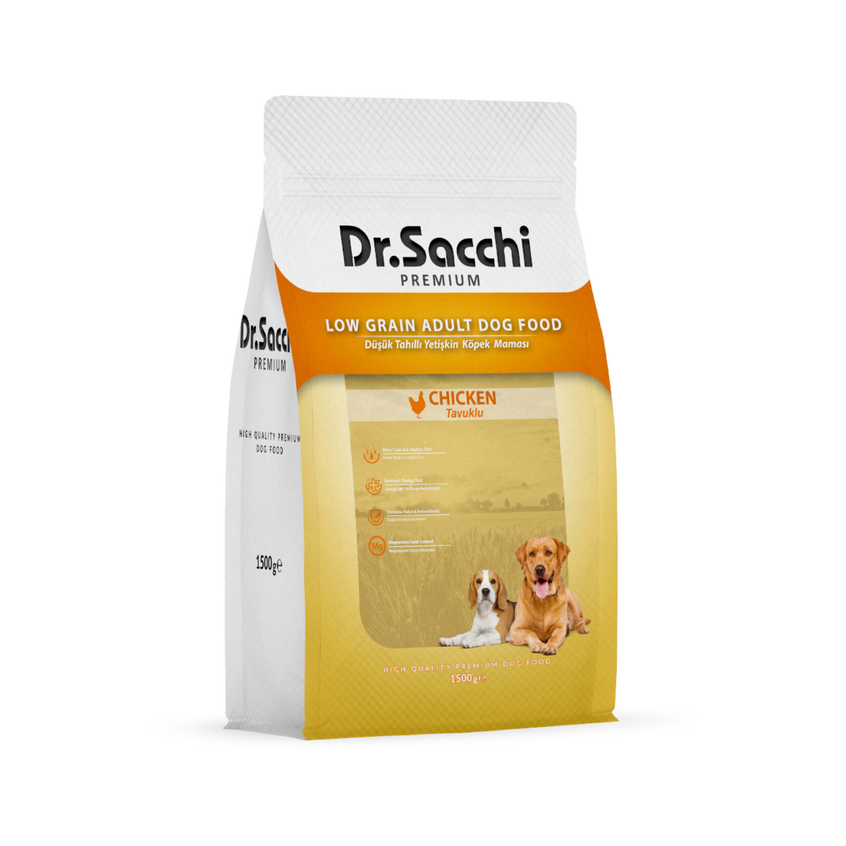 Dr. Sacchi Premium Tavuklu Yetişkin Köpek Maması 1.5 Kg