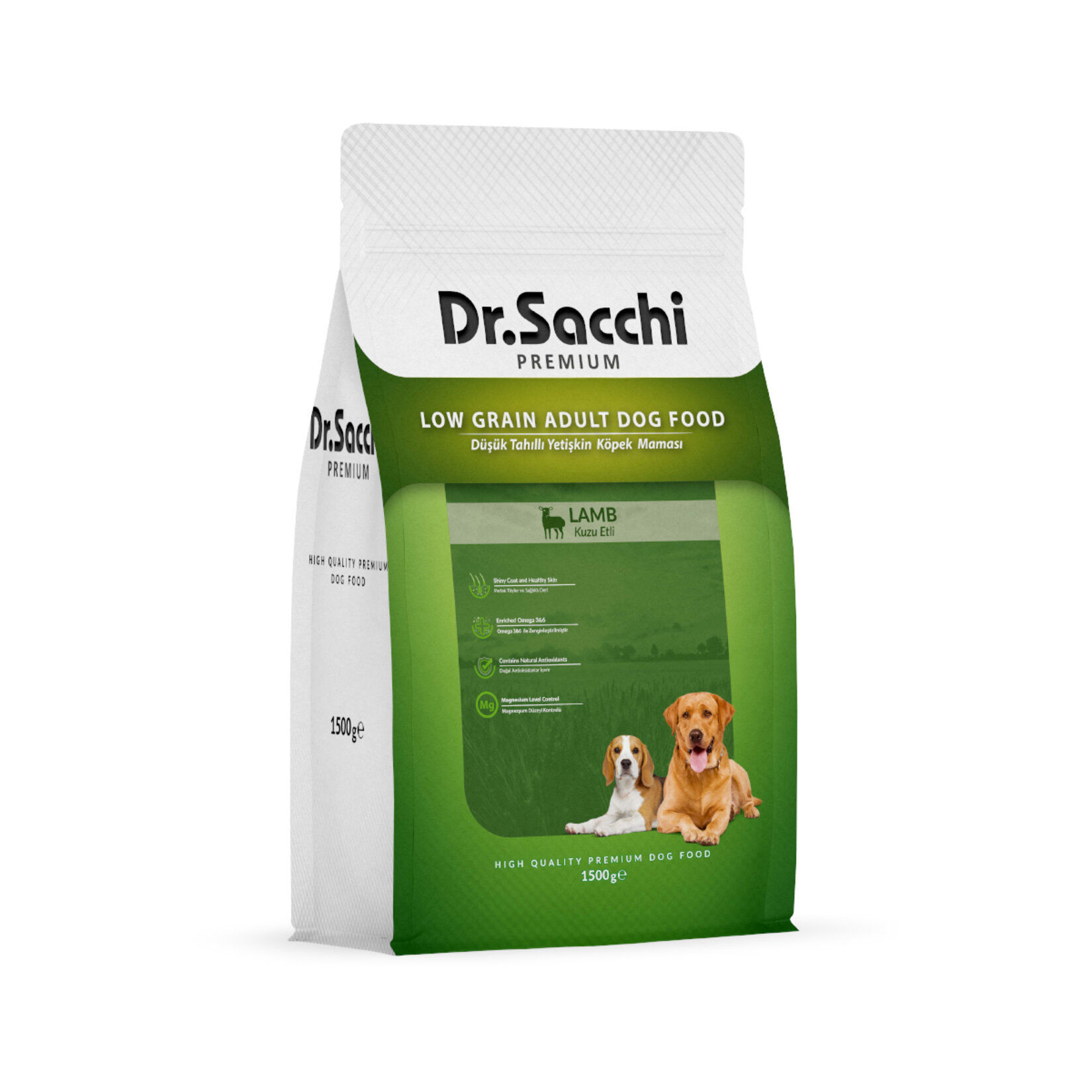 Dr. Sacchi Premium Kuzu Etli Yetişkin Köpek Maması 1.5 Kg