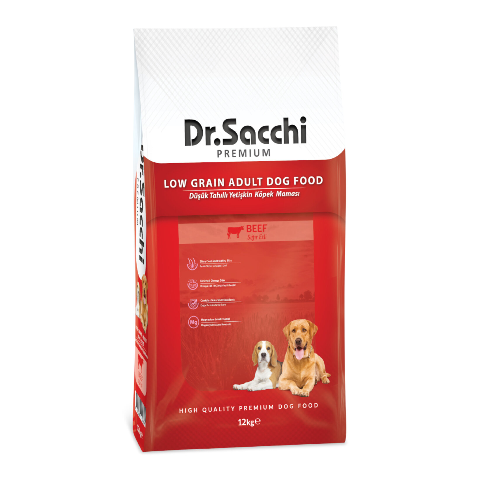 Dr. Sacchi Sığır Etli Yetişkin Köpek Maması 12 Kg