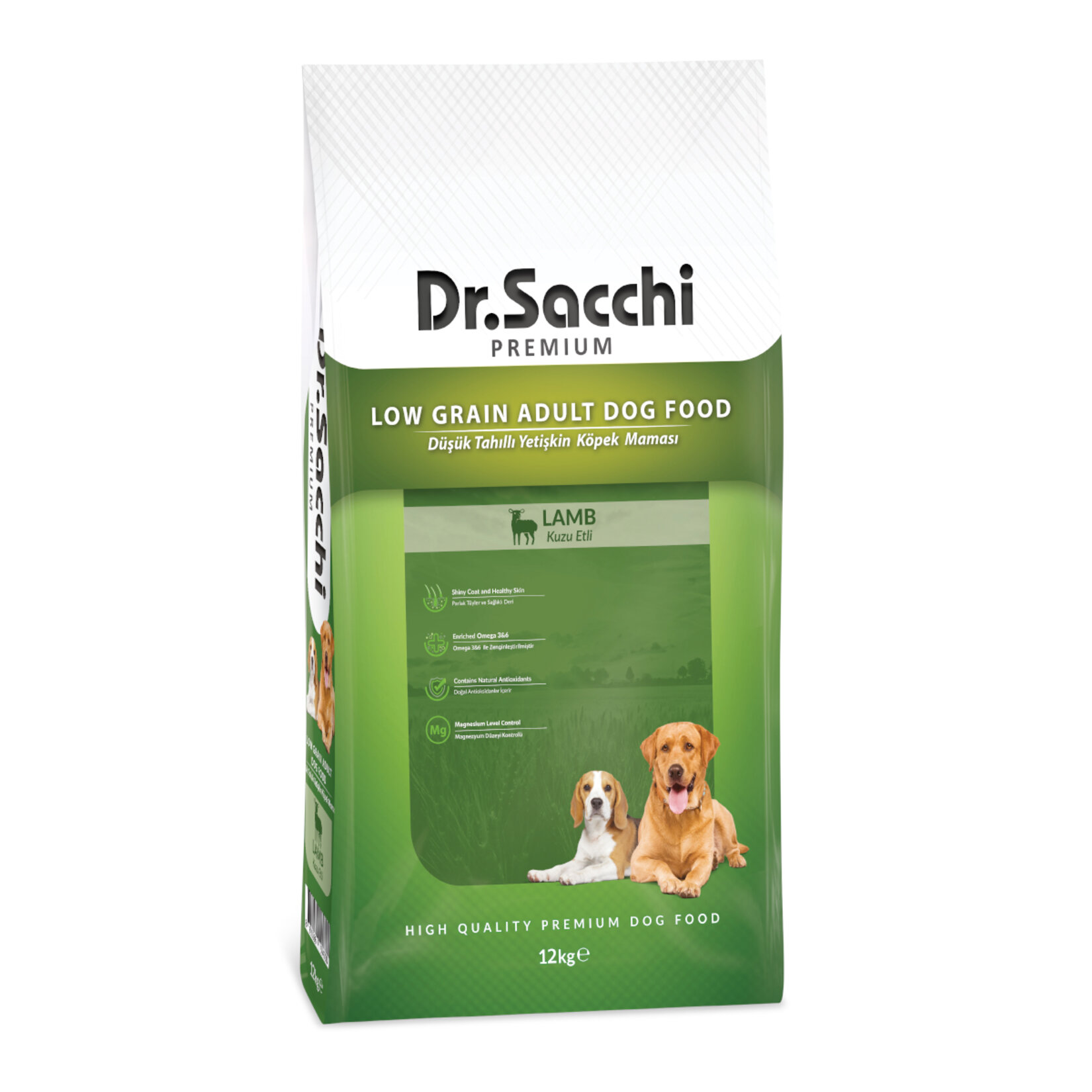 Dr. Sacchi Premium Kuzu Etli Yetişkin Köpek Maması 12 Kg