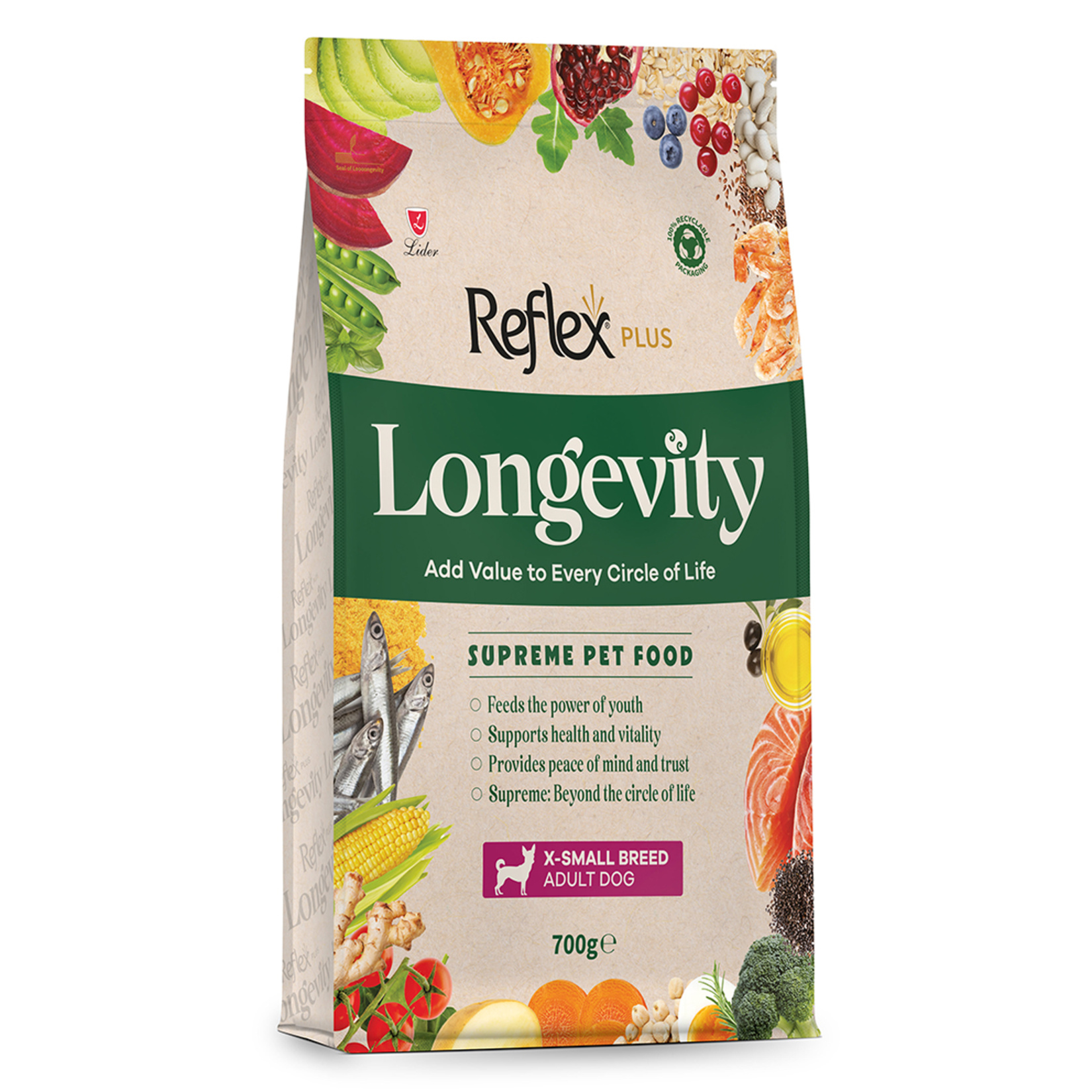 Reflex Plus Longevity Küçük Irk Yetişkin Köpek Maması 700 G