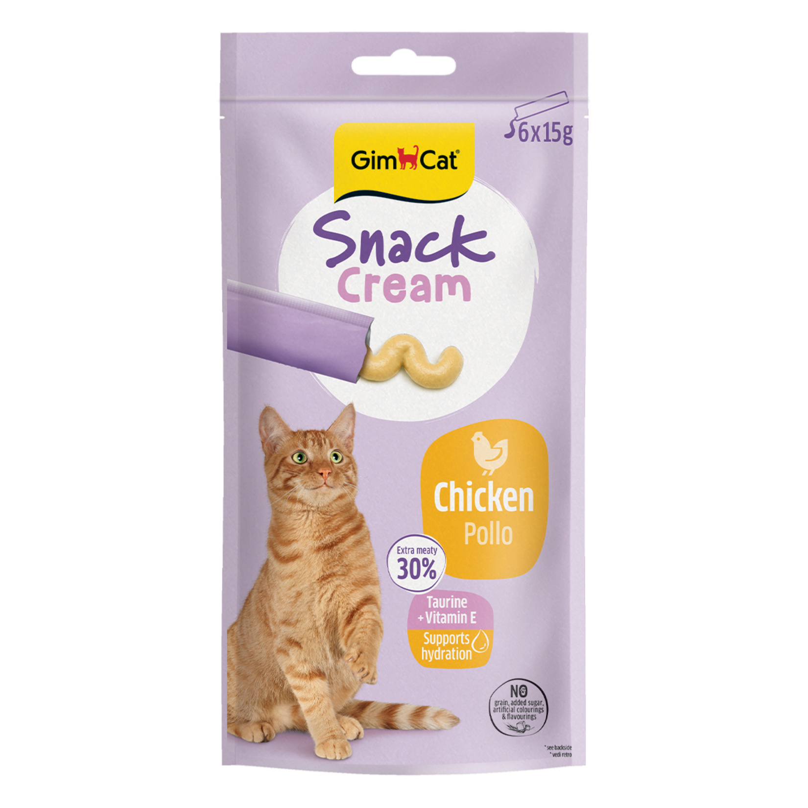 Gimcat Snack Cream Chicken Kedi Ödülü 6 x 15 G