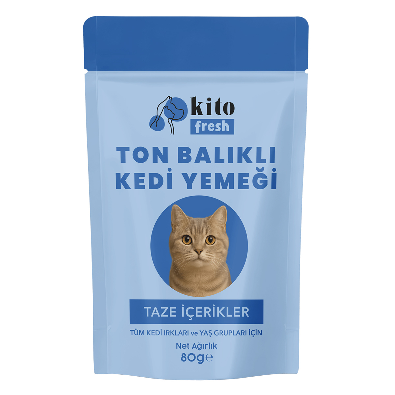 Kito Fresh Ton Balıklı Kedi Yemeği 80 G