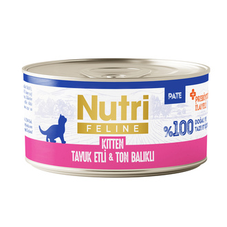 Nutri Feline Tavuk & Ton Balıklı Yavru Kedi Konservesi 70 G