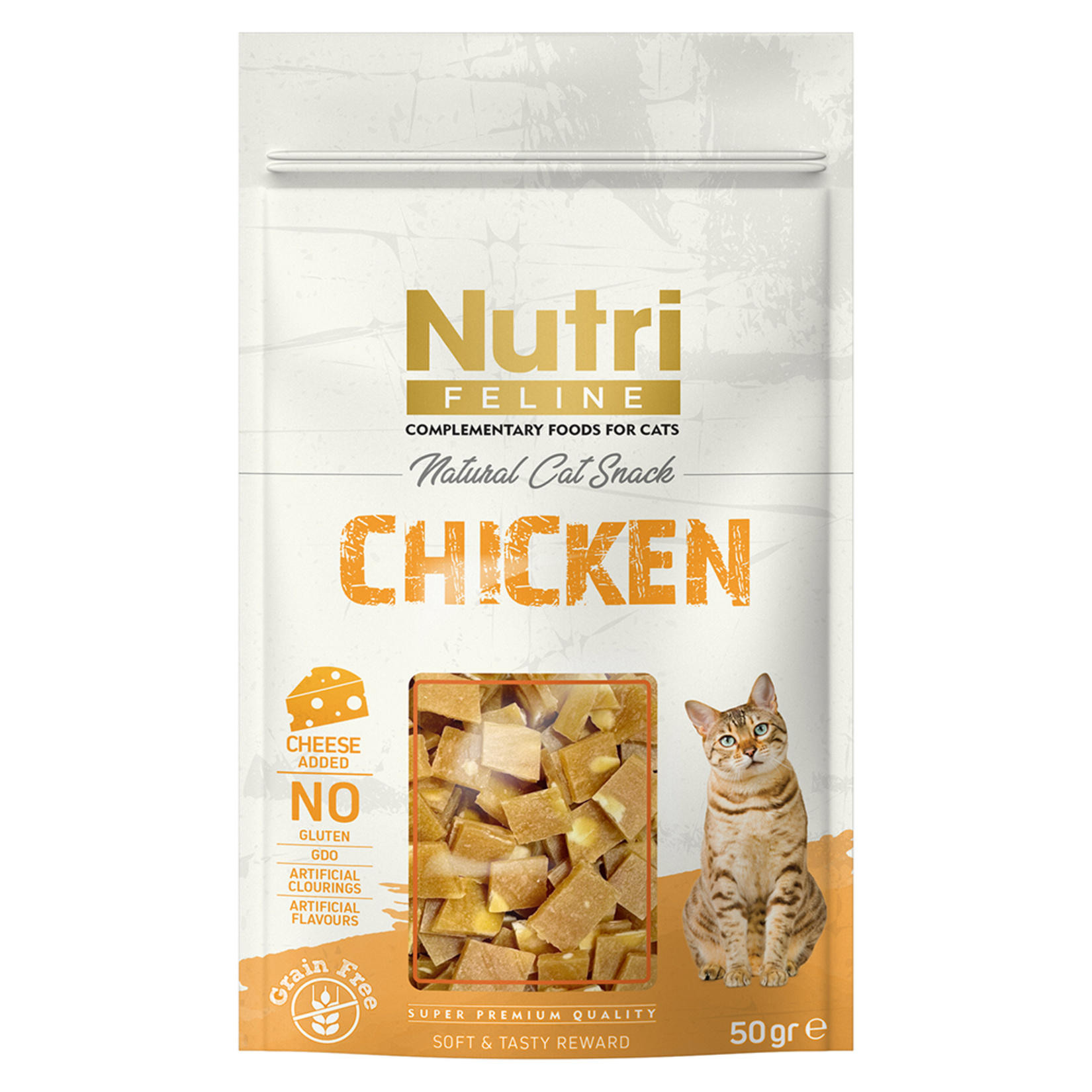 Nutri Feline Tavuk Peynir ve Kedi Otlu Et Ödül 50 G