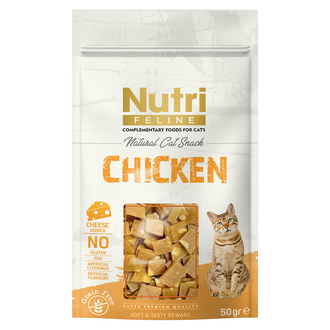 Nutri Feline Tavuk Peynir ve Kedi Otlu Et Ödül 50 G