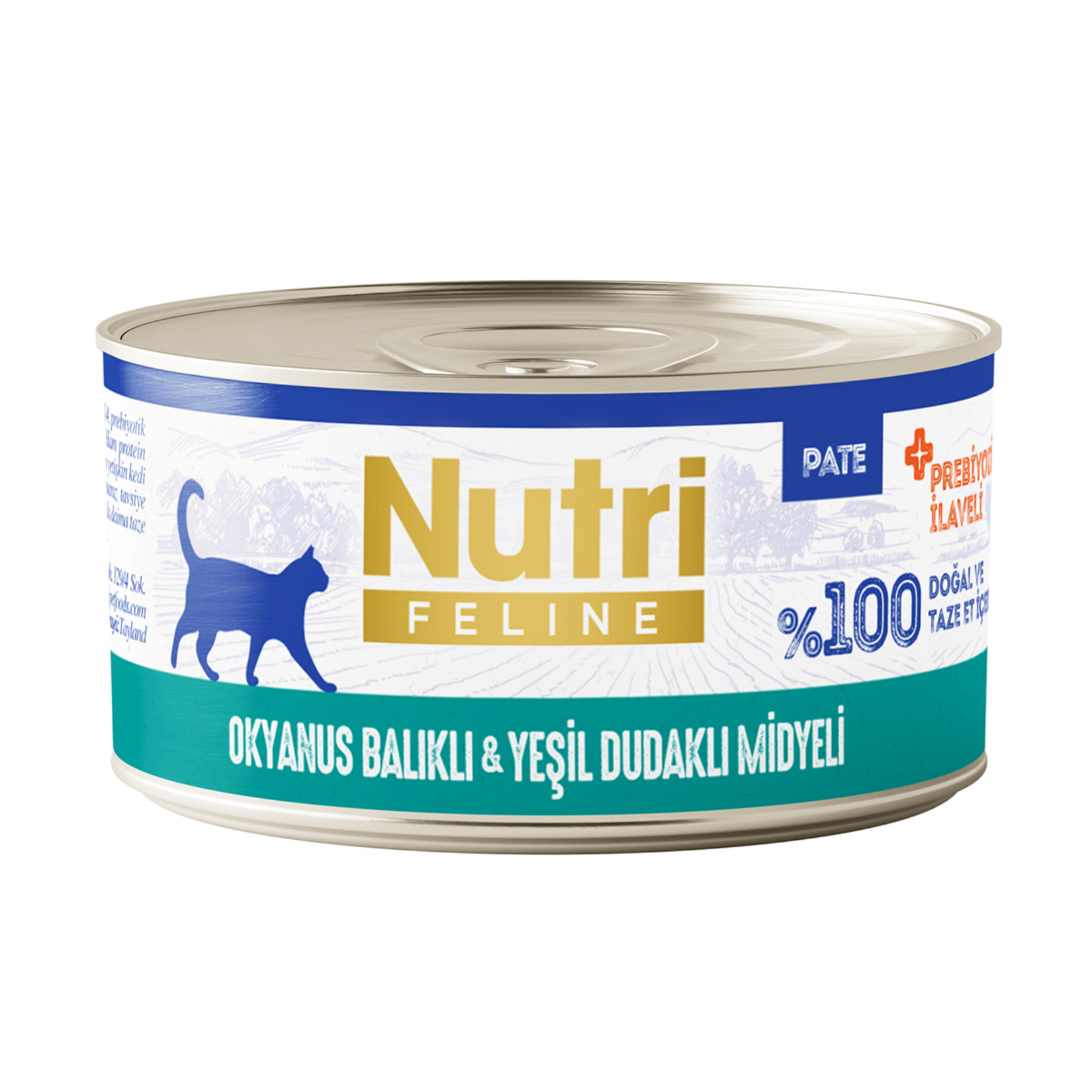 Nutri Feline Okyanus Balıklı & Yeşil Dudaklı Midye Kedi Konservesi 70 G