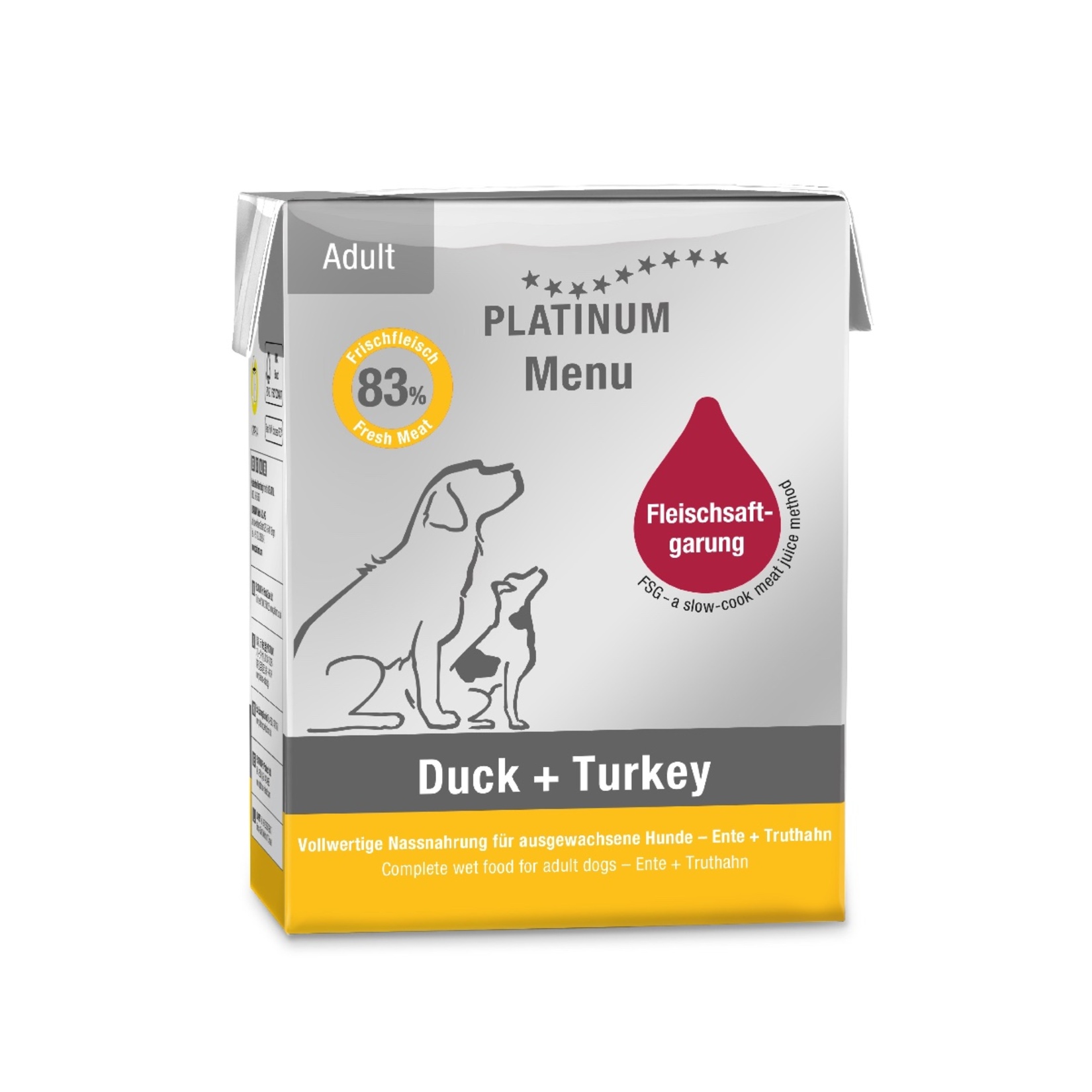 Platinum Ördekli & Hindili Yaş Köpek Maması 375 G