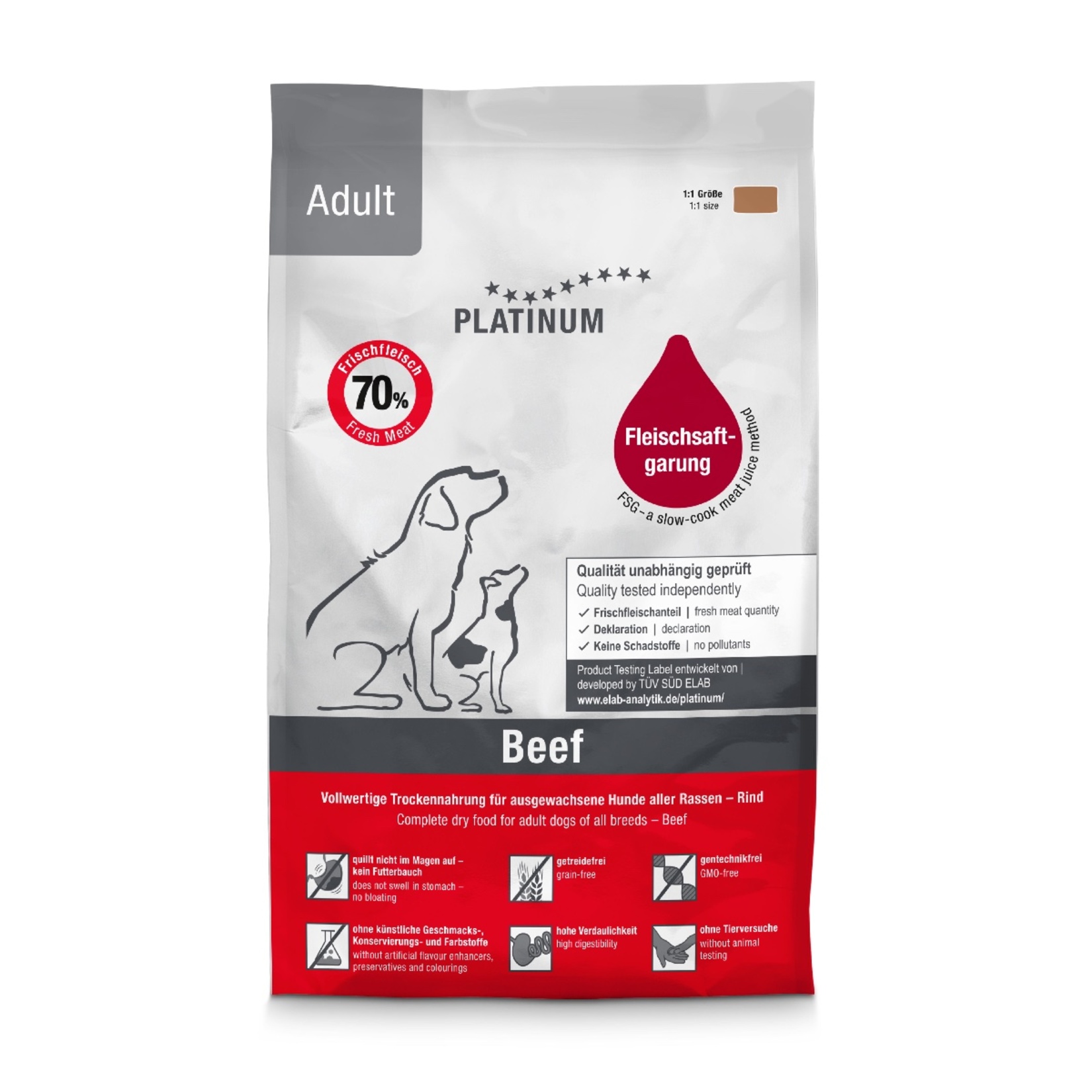 Platinum Sığır Etli Yetişkin Köpek Maması 1.5 Kg
