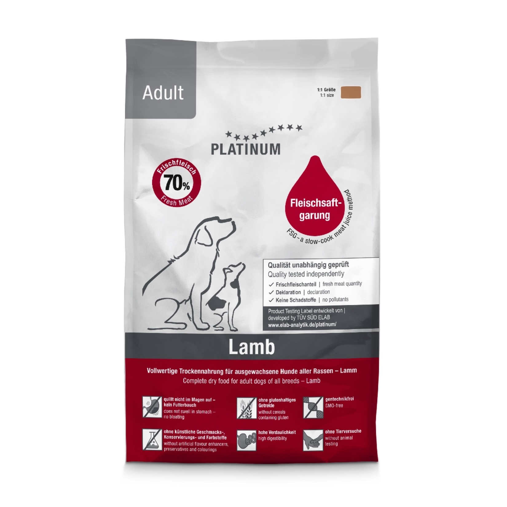 Platinum Kuzulu Yetişkin Köpek Maması 1.5 Kg