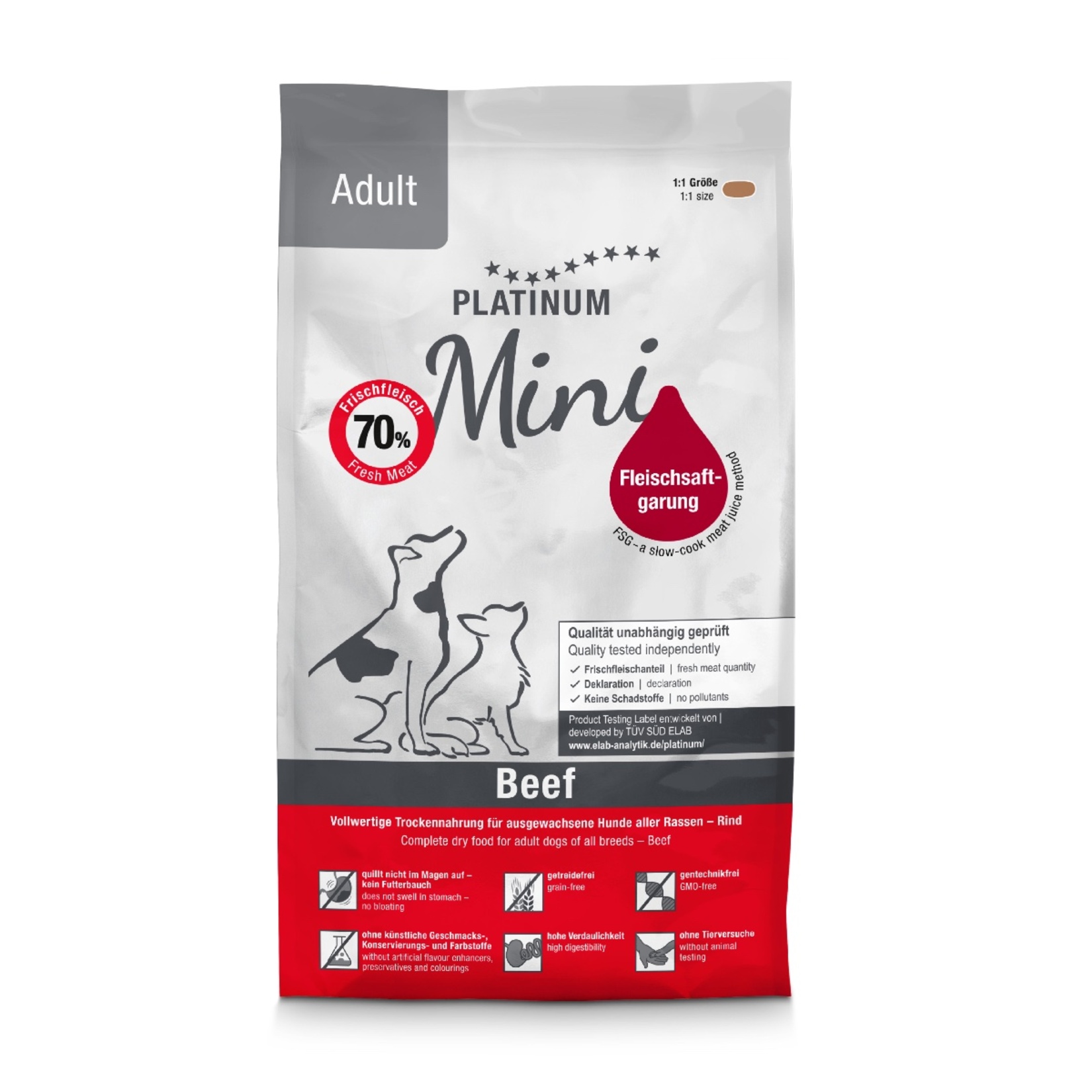 Platinum Mini Sığır Etli Yetişkin Köpek Maması 900 G