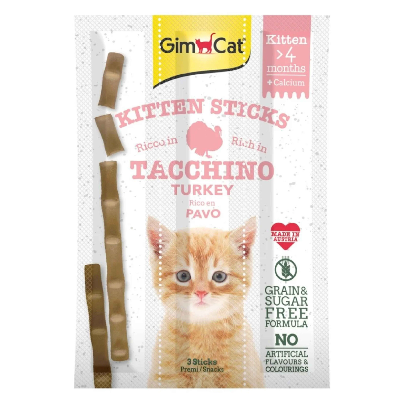 Gimcat Sticks Kitten Hindili Ödül Çubukları 3 x 3 G
