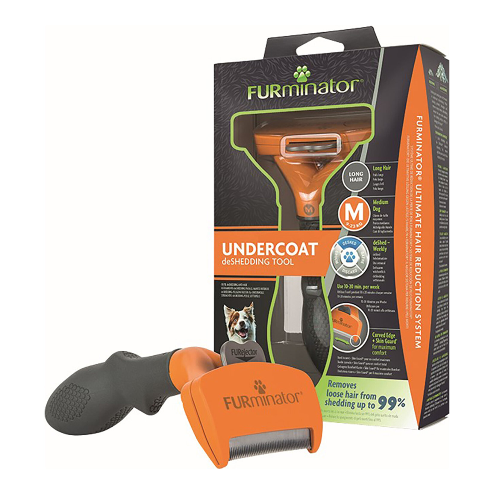 Furminator Köpek Tarağı Uzun Tüylü Orta Irk M - Görsel 2