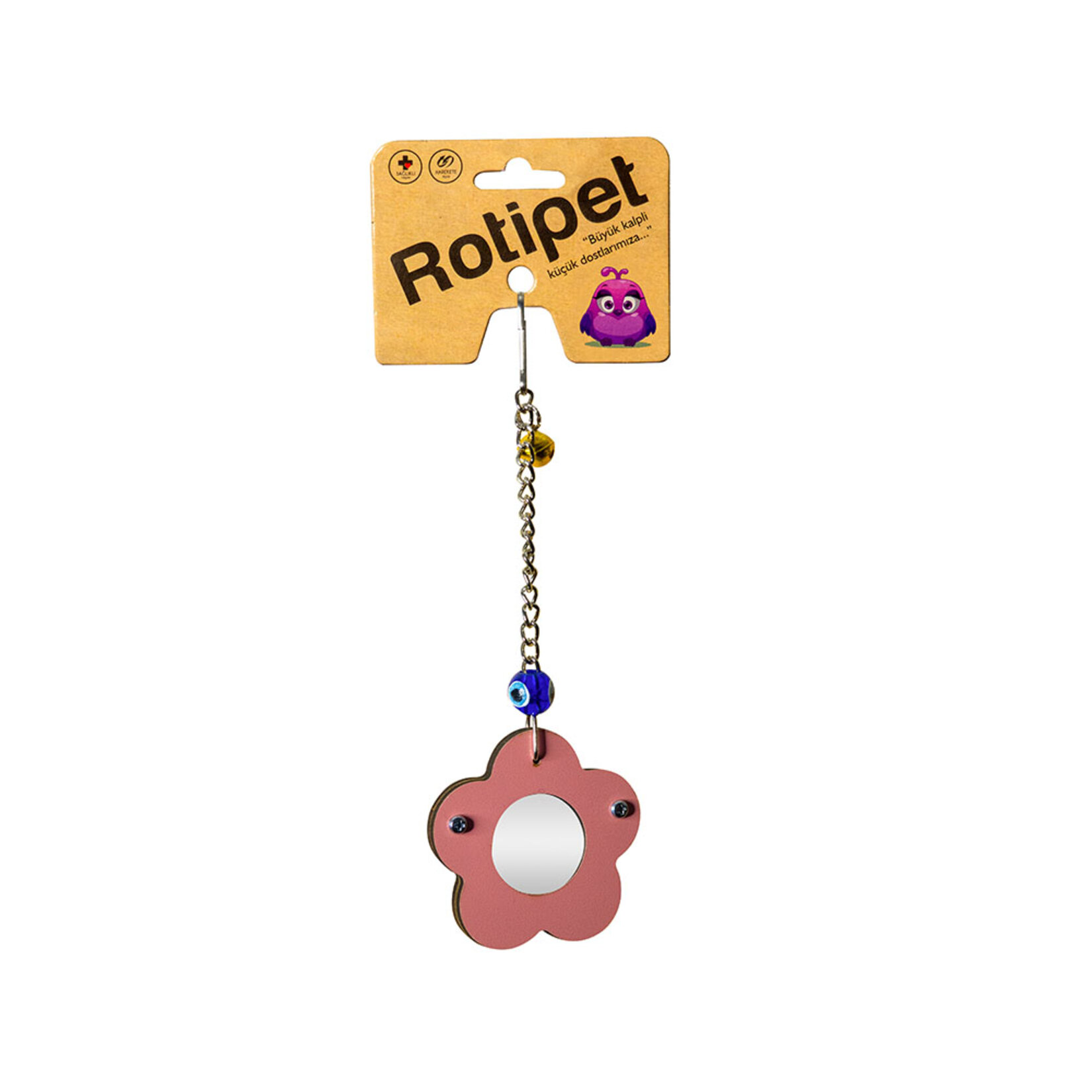 Rotipet Kuş Oyuncağı Ahşap Çerçeveli Papatya Ayna