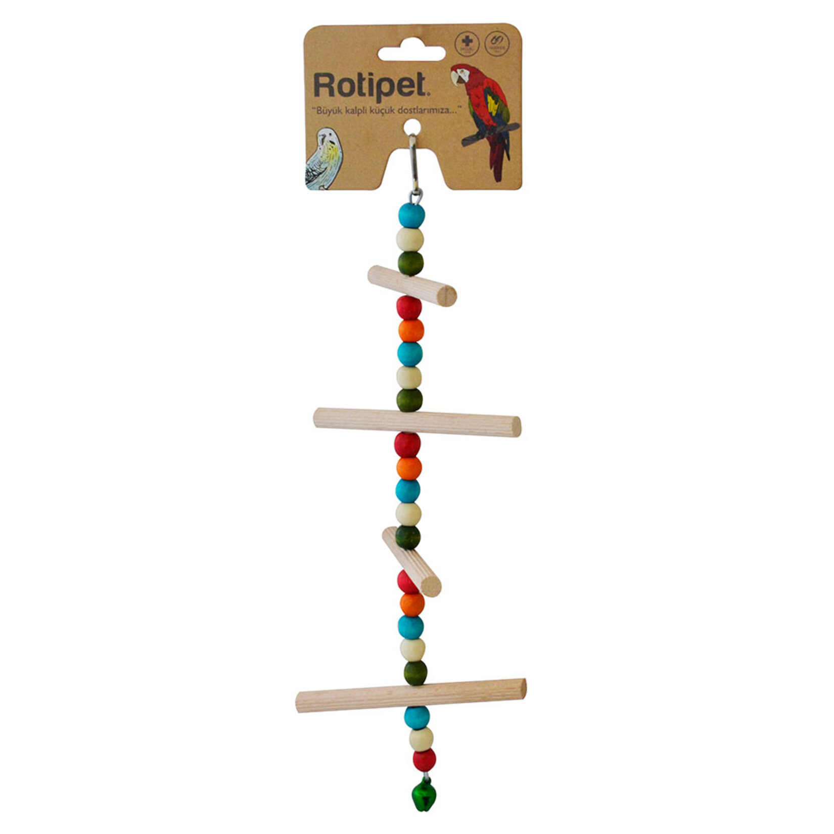 Rotipet 4 Basamaklı Fırfırlı Merdiven Kuş Oyuncağı
