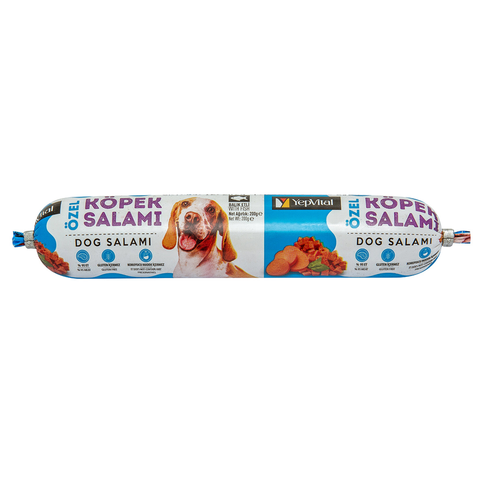 Yepvital Özel Balık Etli Köpek Salamı 200 G