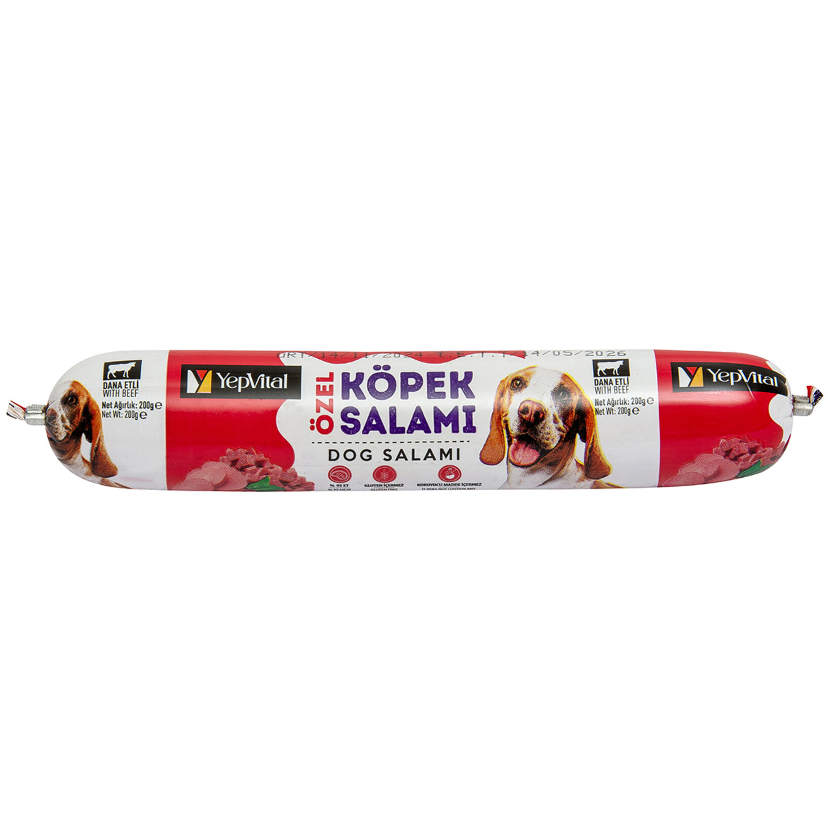Yepvital Özel Dana Etli Köpek Salamı 200 G