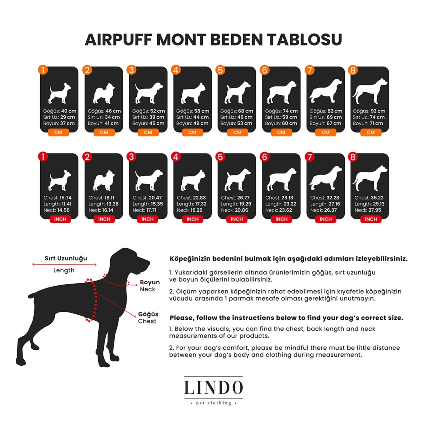 Lindo Air Puff Deep Köpek Montu Beden&nbsp; 7 - Görsel 5