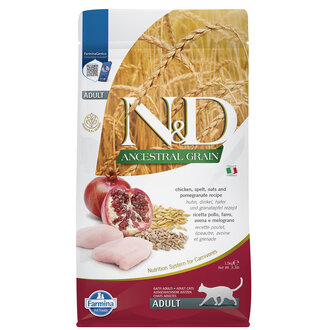 N&D Ancestral Grain Tavuk Nar Yetişkin Kedi Maması 10 Kg