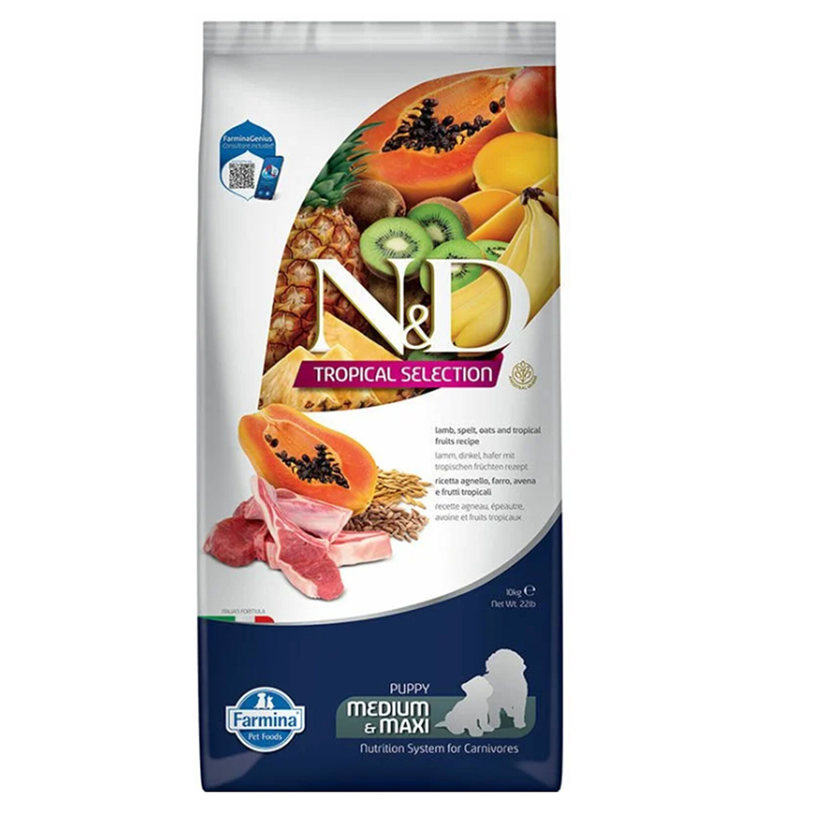 N&D Tropikal Selection Kuzu Yavru Köpek Maması 10 Kg