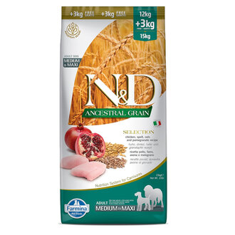 N&D Ancestral Grain Tavuk Köpek Maması Medium & Maxi 15 Kg