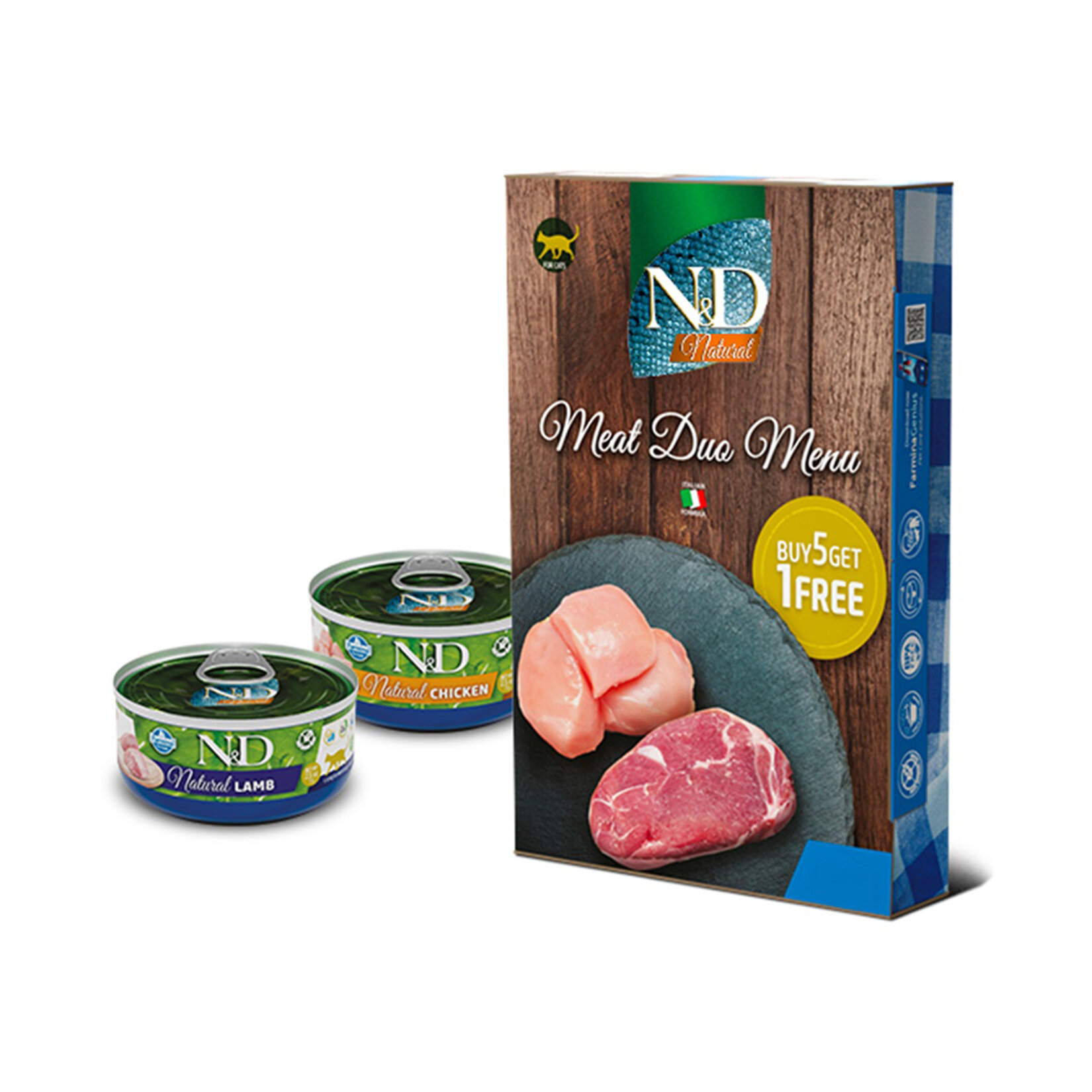 N&D Konserve Tavuk + Kuzu Menü 6 x 70 G