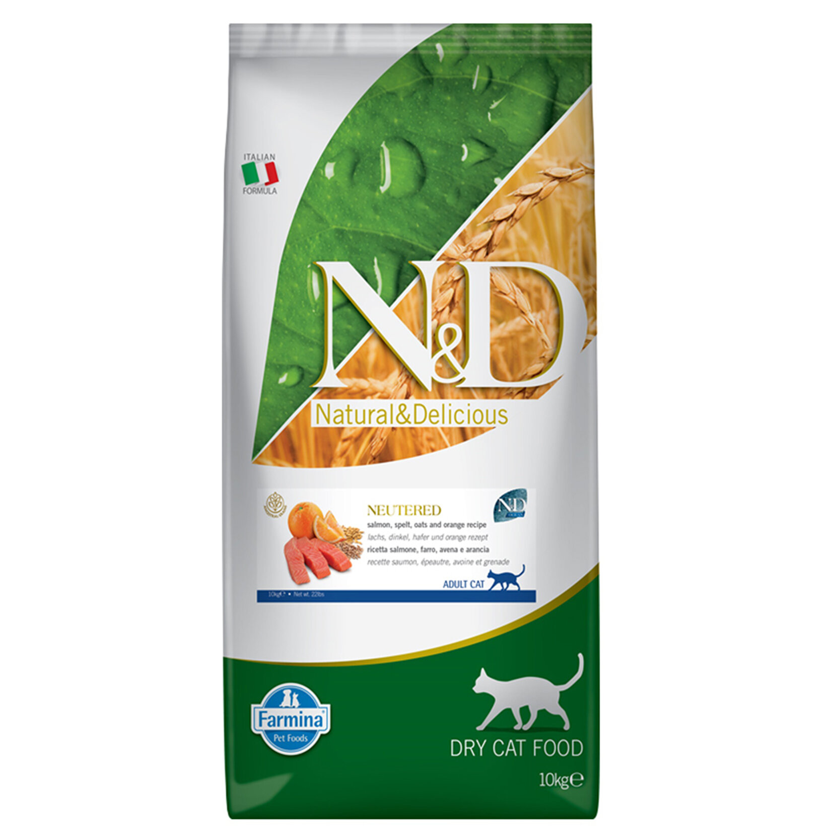 N&D Ocean Somonlu & Portakallı (Kısır) Yetişkin Kedi Maması 10 Kg