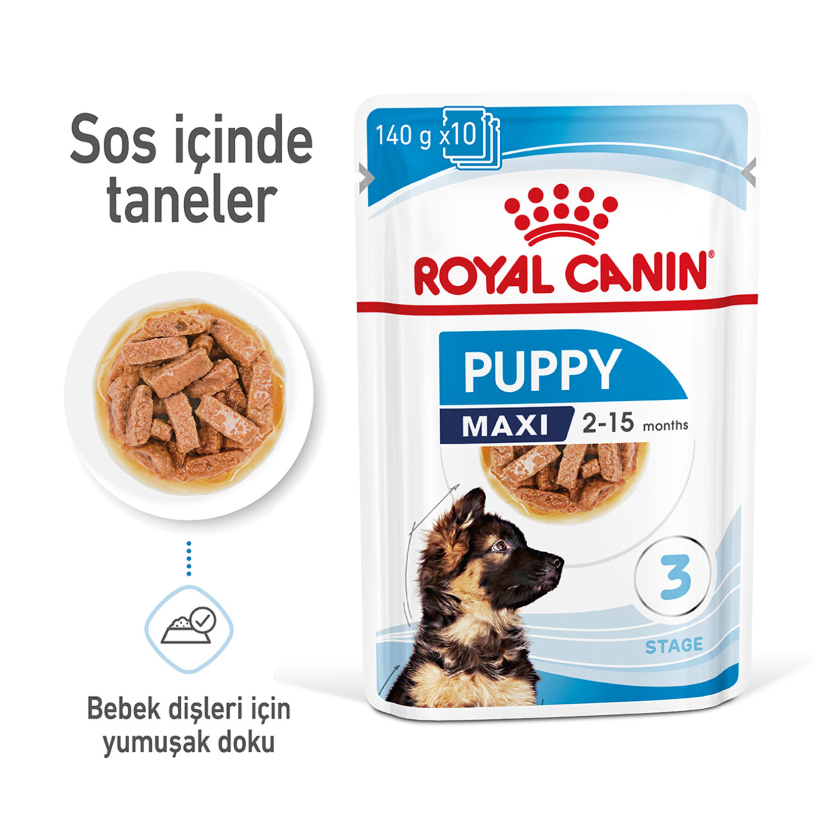 Royal Canin Büyük Irk Yavru Yaş Köpek Maması 12 x 140 G - Görsel 2