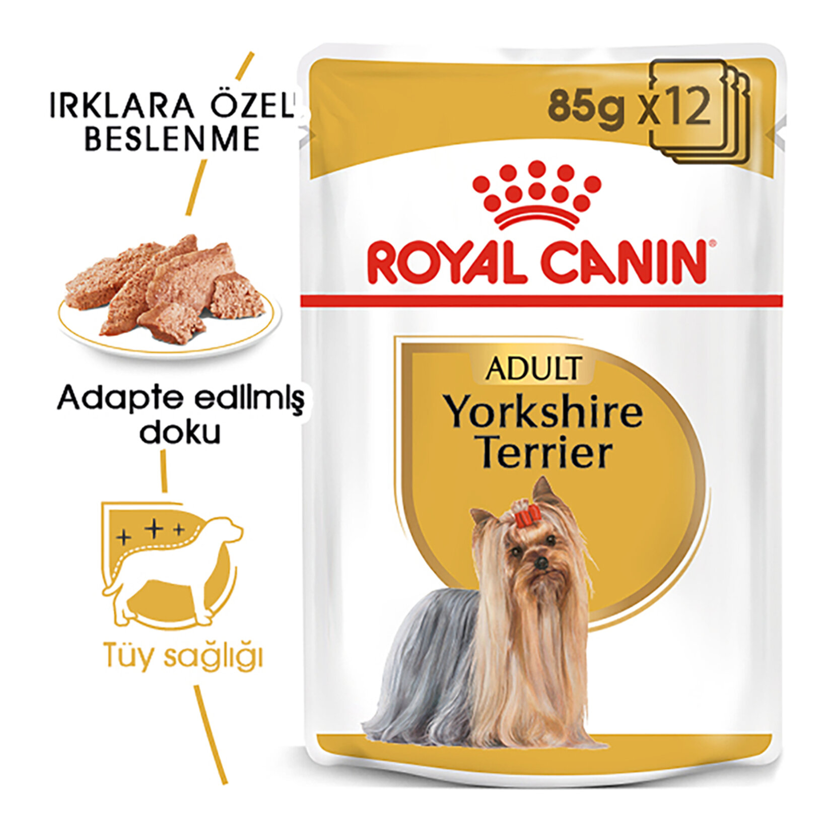 Royal Canin Yorkshire Terrier Yaş Köpek Maması 12 x 85 G - Görsel 2