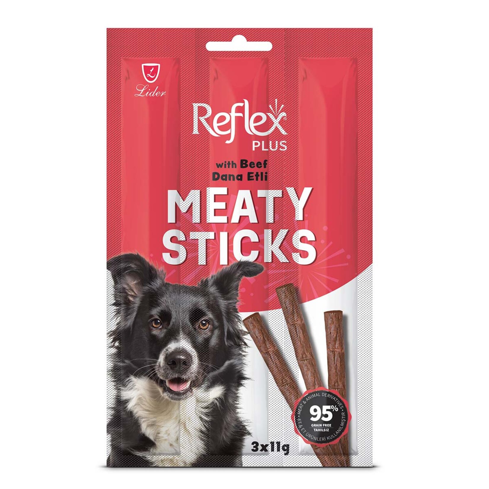 Reflex Meaty Sticks Biftekli Köpek Ödülü 3 x 11 G