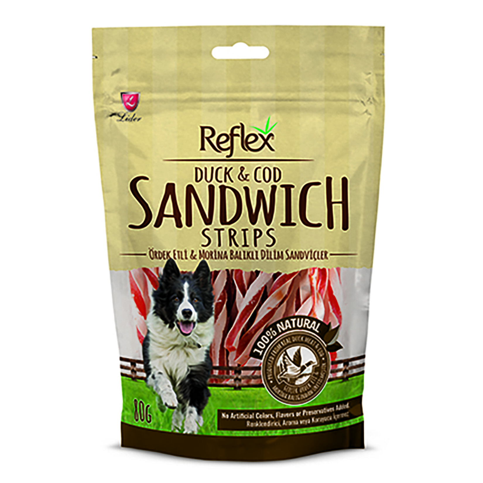 Reflex Ördek Morina Balık Dilimli Köpek Ödülü 80 G