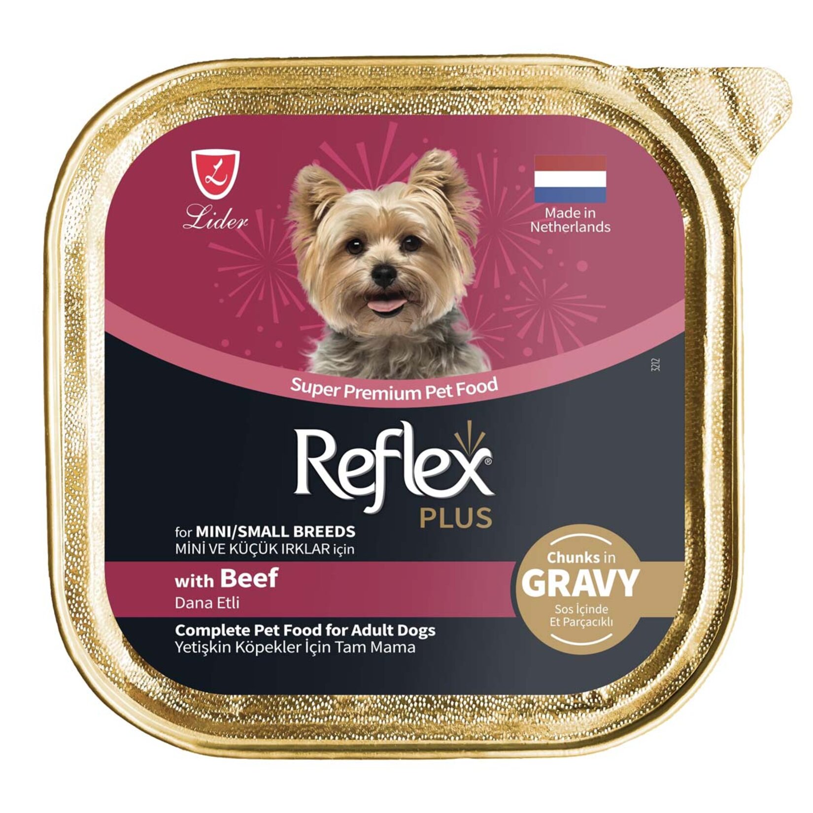 Reflex Sos İçi Dana Etli Mini Irk Köpek Maması 85 G