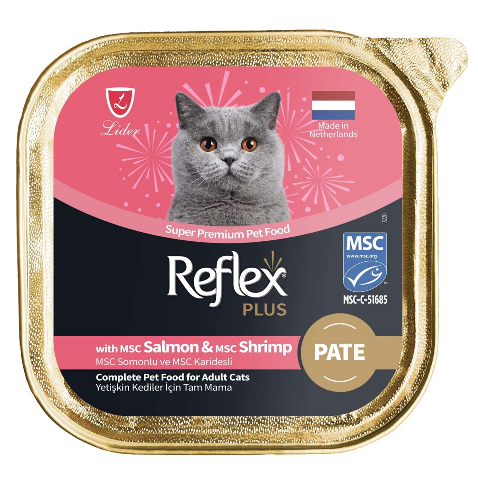 Reflex Pate Somon Karides Yetişkin Kedi Maması 85 G