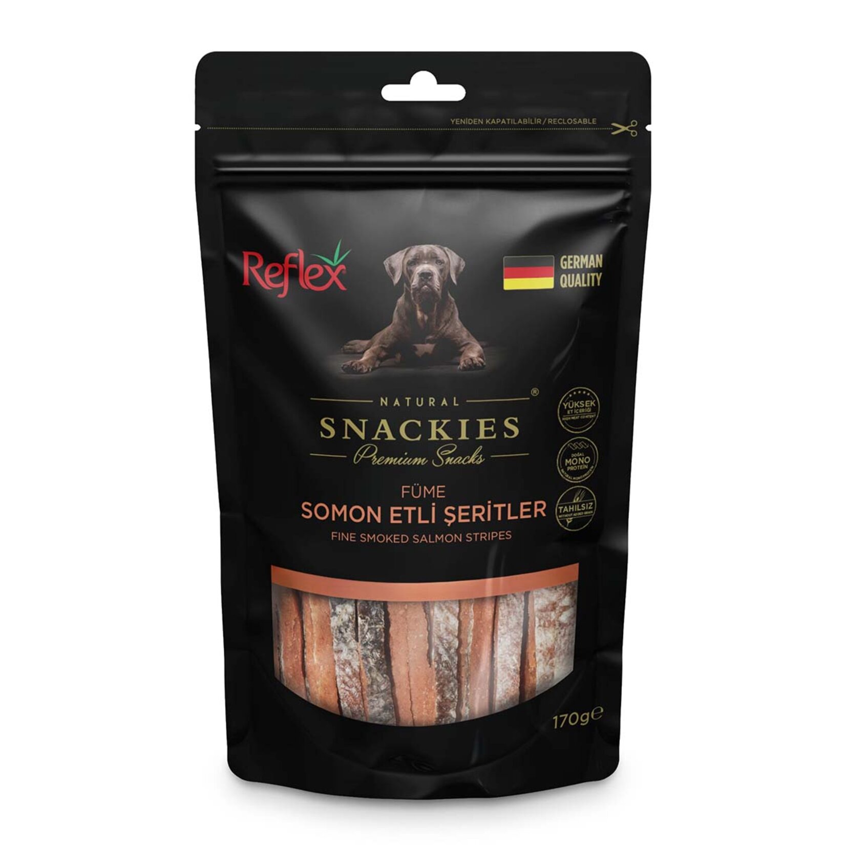 Reflex Snackies Füme Somon Şerit Köpek Ödülü 170 G - Görsel 2